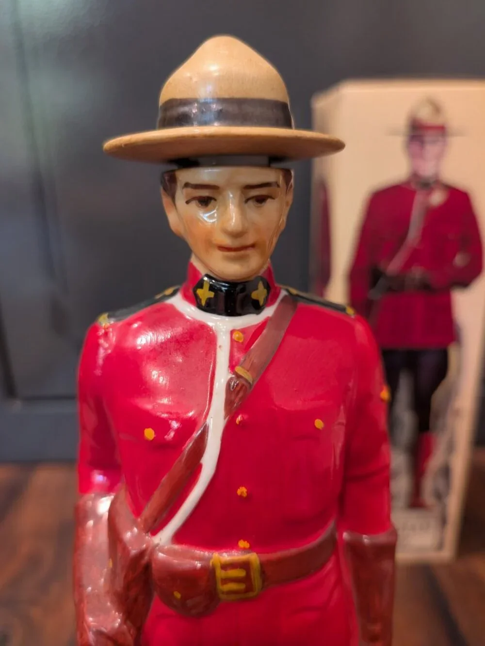 A-1969 Series Canadian Mist Whiskey Mountie Decanter Barton Distillery with Box